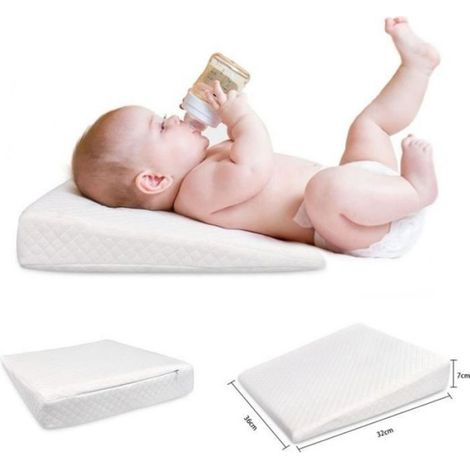 Bébé Oreiller Coussin Lait anti-crachats Oreiller pour bébé Coussin de pente triangle pour bébé Oreiller de pente d'alimentation (1/4)