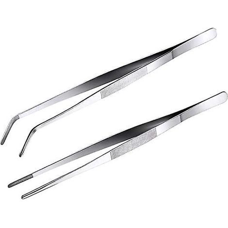 20 cm Präzisionspinzette, 2-teilig, professionelle Kochzange, Präzisions-Küchenpinzette für Fleisch, Grill und Dekoration (1/5)
