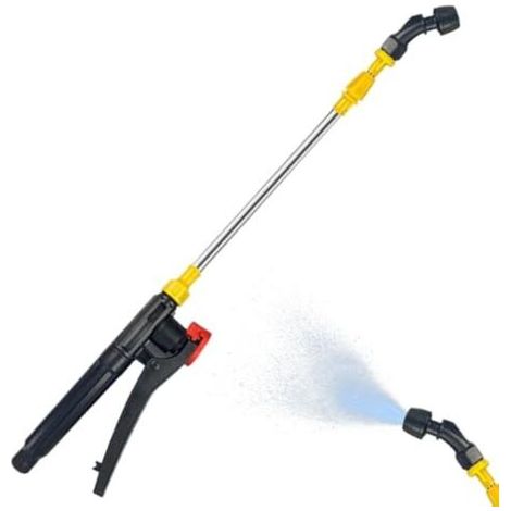 QORVA-Perche télescopique pour pulvérisateur, 45-80 cm, buse et poignée universelles réglables en acier, pulvérisateur pour arbustes, buse à simple courbure (1/4)