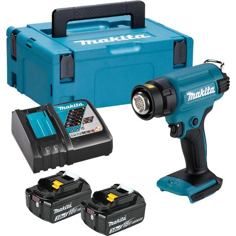 Makita DHG180RFJ 18V LXT Heat Blower - 2 x 3Ah Batt, Charger &amp Makpac 2 Case (1/3)