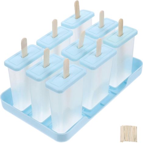 Moule à glace bleu ciel, moule de cuisine pour réaliser 2 lots de glaces maison. (1/4)