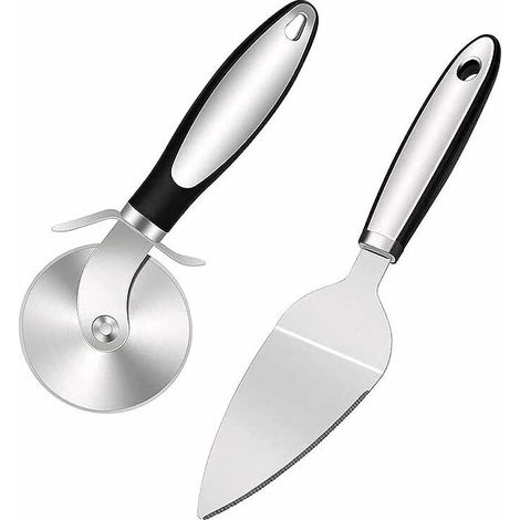 GABRIELLE Découpe Pizza set, Roulette Pizza, Professionnel Coupe Pizza, Roulette à Pizza Pelle à Pizza, Pizza Couteau avec Lame en Acier Inoxydable, Poignée Ergonomique en matériau PP (1/5)
