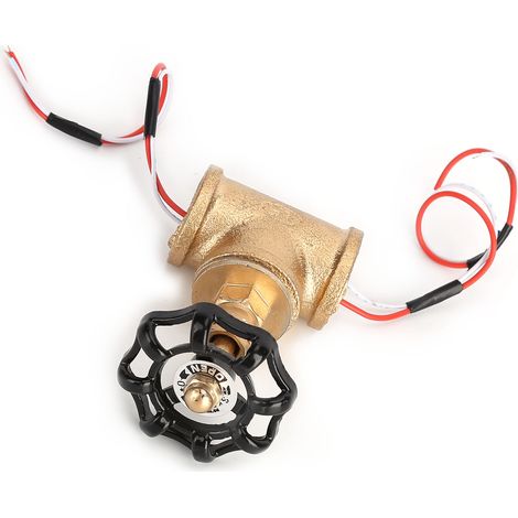 Retro-Industrie-Zweiwegeschalter im Steampunk-Stil, 3/4 Zoll, schwarz, Wandleuchte mit rotem und weißem Kabel, für die Heimwerkstatt. (1/5)