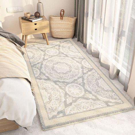 Shaggy à Poils Ras Carpette Non Excrétion Fluffy Tapis Moderne TapisDurable Antidérapant Tapis de Porte pour Salon Chambre Chambre D'enfant Entrée Déco-B50160cm (1/4)