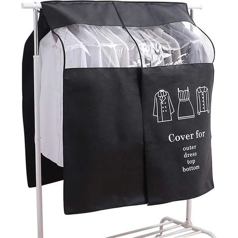 Housse De Vêtement - 90 X 110 Cm - Anti-Poussière - Non Tissé - Pour Cintres Standard Et Vêtements Longs - 1 Pièce (1/4)
