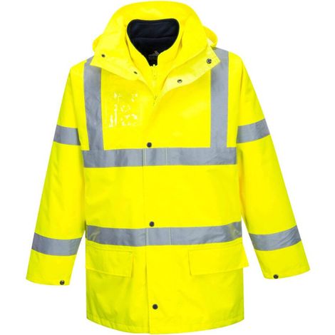 Parka Hi-vis Essential 5 En 1 Couleur : Jaune Taille Xxxl - Portwest (1/5)