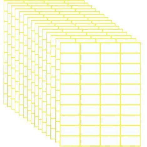 600 stuks zelfklevende etiketten, 38 x 19 mm schrijfstickers, universele zelfklevende etiketten voor prijsetiketten, adres, huishouden, diepvriesproducten, kantoor, keuken en etiketten (1/5)