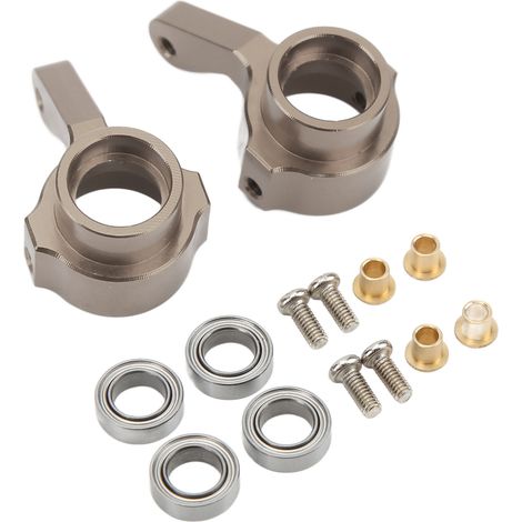 2 pièces de rotules de direction en aluminium pour voiture RC WPL B14 1/16, pièces de rechange et amélioration, couleur titane (1/5)