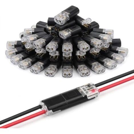 50 Pièces Connecteur Electrique Etanche D2, Cosses Electriques a Sertir Rapide pour Cable Electrique, Connecteur Rapide Electrique pour Connexion Fil Electrique, Cosse Electrique Alternative
