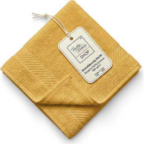 Scendidoccia Bagno Oro 50x70 Spugna Cotone 450 g/m² - Tappetino Doccia Made in Italy