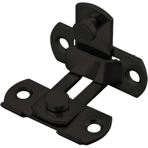 Serrure de porte intérieure coulissante, serrure à boucle, serrure antivol (noir, petit) (1/4)