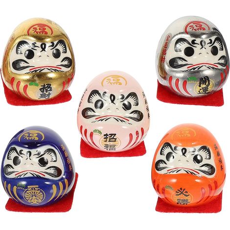 Figurines Japonaises en Céramique 5pcs Style Japonerie Élégantes pour Décoration Intérieure Voiture et Table Basse Effet Décoratif Unique (1/5)
