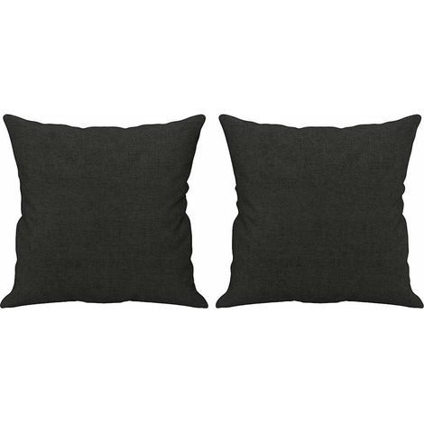 vidaXL Cuscini Decorativi 2 pz Nero 40x40 cm in Tessuto (1/5)