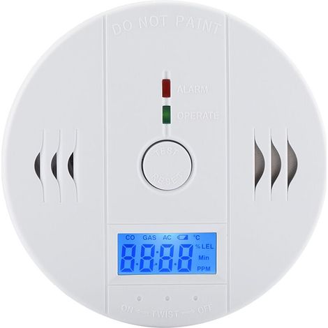 Enowelir Détecteur de monoxyde de carbone LCD domestique, alarme CO, détecteur de CO (1/4)