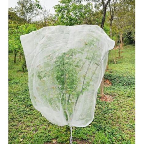 Filet Arbre Fruitier 1.8m X 1.8m, Insektenschutznetz für Pflanzen, Feinmaschiges Insektenschutznetz mit Kordelzug, Vogelschutznetze zum Schutz von Obstbäumen, Baum