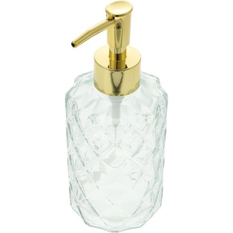 400ml Glass Shampoo and Liquid Soap Dispenser with Pressure