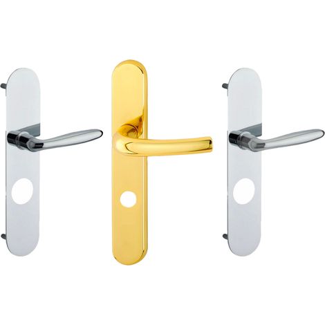 Poignee Paliere à Bequille pour Serrures Bandeaux banDOM F11 F12 et F14 Couleur - Chrome Mat (1/2)