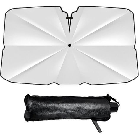 JSSEVN - Pliable pare-soleil de pare-brise, Pare-soleil de voiture pare-brise, Pliable pare-soleil de voiture, Flexible tige réglable à 360°, Universel (1/4)