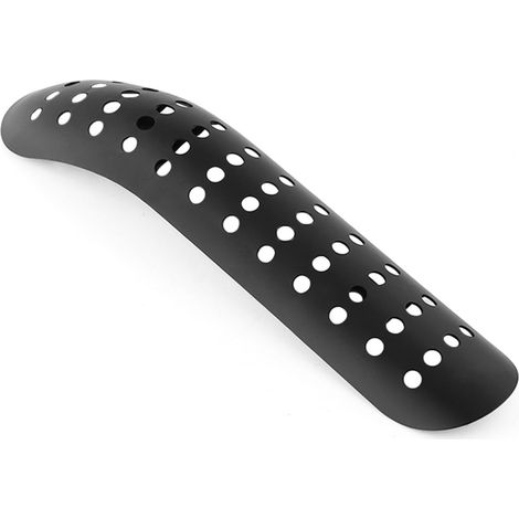 Pare-chaleur de pot d'échappement style rétro (courbe avec trous ronds), diamètre de fixation 10 cm (noir) (1/5)