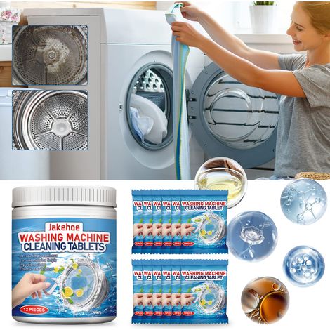 Pastilles nettoyantes pour lave-linge, éliminent la saleté et les odeurs de la cuve et du réservoir d'eau - 12 unités -- BIEMMEDUE (1/5)