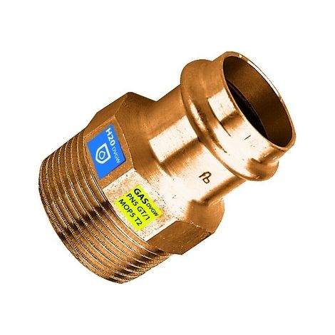 MANICOTTO IN BRONZO A PRESSARE FXFIL M ACQUA/GAS Misura: Diam. 35 x 1"1/4