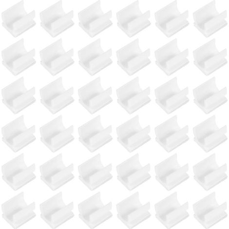 150 pinces porte-stylos pour tableau blanc, porte-stylos adhésifs, porte-marqueurs pour tableau blanc-1.6x1.3x1.1cm-White