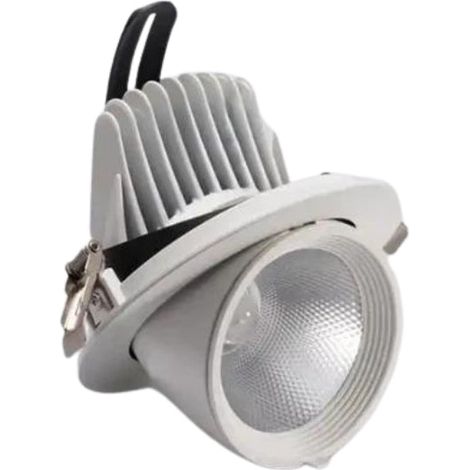 Spot LED Rond Encastrable Orientable COB Blanc 30W - Blanc Froid 6000K - 8000K - SILAMP