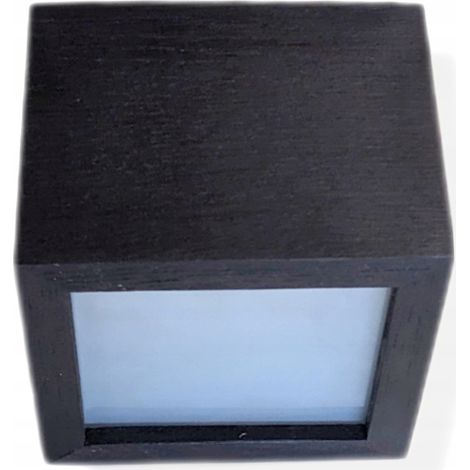 Lámpara de madera, lámpara de pared Lego marrón + cristal (1/5)