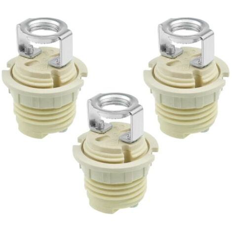Set mit 3 G9-Lampenfassungen mit keramischer Gewindefassung (G9) für Halogenlampen und G9-Ring für Halogen-, LED- und Energiesparlampen (1/4)