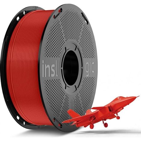 PLA Pro 1.75mm Filament Pré-séché Filament imperméable à l'humidité pour imprimante 3D Bobine de 1kg, Précision +/-0.02mm, Compatible avec la plupart des imprimantes FDM (Rouge) (1/5)