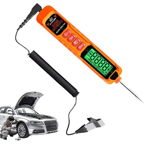 Testeur de Fusibles Automobile Détecteur Portable - Testeur Circuit Voiture Écran LED avec Câble à Ressort et Sonde Compatible Camping-Cars Remorques et Véhicules (1/5)