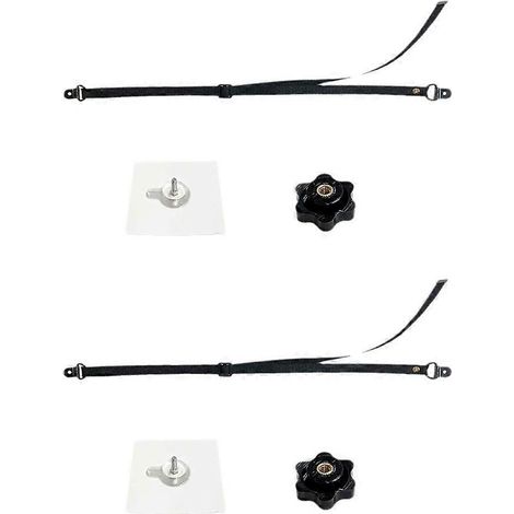 Lot de 2 sangles de sécurité réglables pour téléviseur, adhésives et sans perçage, pour la sécurité des enfants et la fixation murale. (1/5)