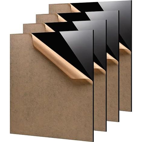 Plaques Plexiglas Noir 300x300x3mm, Plaque Acrylique Gravure Laser, Plaque Plexiglas Plaque Acrylique Film Protecteur Signalétique, Affichage, Peinture (1/5)