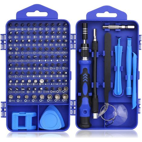 Kit de tournevis de précision 122-en-1 – Ensemble magnétique pour réparation électronique, téléphones, PC, montres et lunettes (1/5)