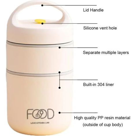 Boîte repas acier inoxydable sous vide grand sac isotherme (1/4)