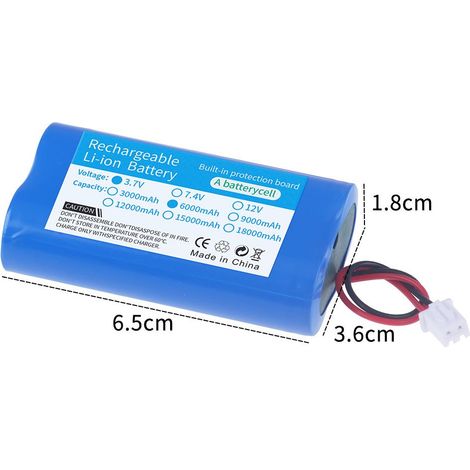 3.7V 6000mAh 18650 lithium battery suitable for remote control car parts. (1/3)