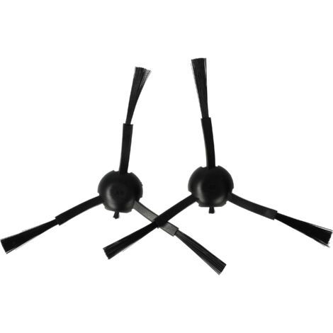vhbw 2x Brosse latérale compatible avec Dreame L10s Pro Ultra, L20 Ultra, S10, S10 Plus robot aspirateur - Lot de brosses, noir (1/5)