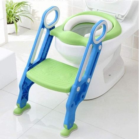 Réducteur de Toilette Enfant avec Échelle - Pliable et Réglable - Marches Antidérapantes - Siège Confortable - Pour Apprentissage Propreté