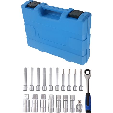 Kit Attrezzi Ammortizzatori Cricchetto Passante 1/2" for Sospensioni Auto 19 Pz (1/5)