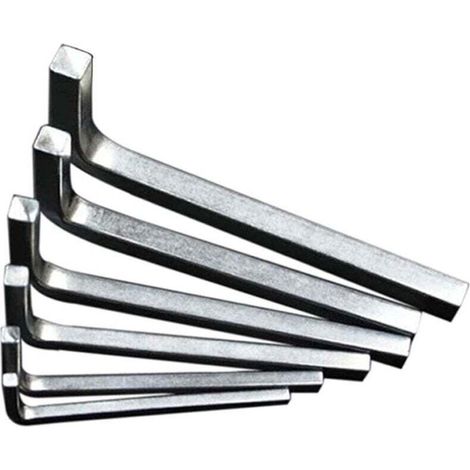 Clés à molette carrées 6 pièces, clé universelle en L en chrome vanadium, clé à tête carrée de 3 à 8 mm (1/4)