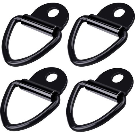 Anneaux de Fixation en D Lot de 4, Acier Inoxydable Robuste pour Remorques, Camions et Bateaux (1/5)