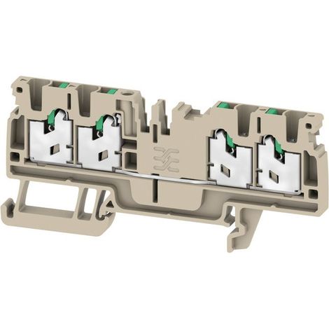 Bloc de jonction de traversée Weidmuller AS4C 2.5, Enfichable, Beige foncé ( Prix pour Paquet de 10 )