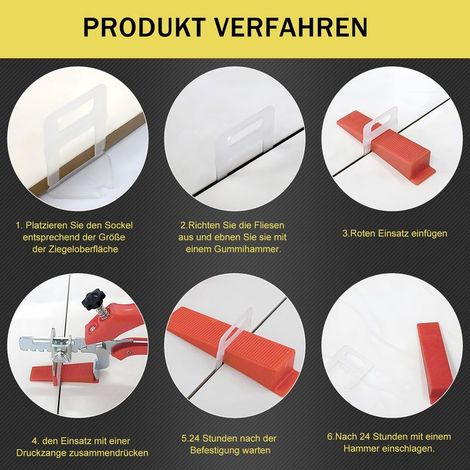 Lot de 601 Croisillons Auto-Nivelants 2mm pour Carrelage Kit Complet POSE SOL & MUR Garantie Joints Parfaits, Inclus Outils (Wedge et Séparateurs) (1/5)