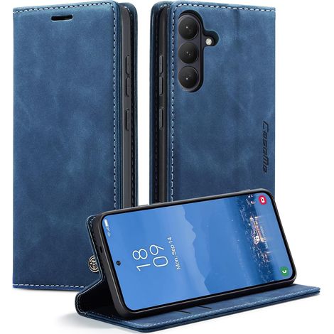 Coque pour Samsung Galaxy S26 FE Etui Portefeuille en Cuir, Bleu (1/5)