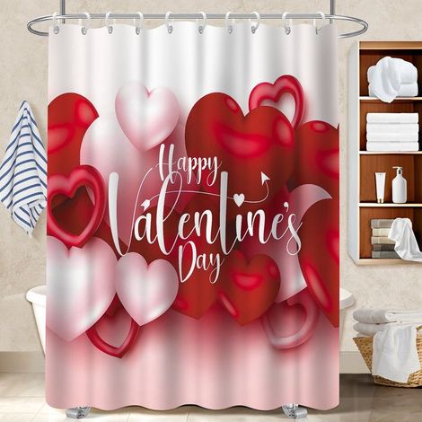 Ensemble rideau de douche polyester avec anneaux 180x180 Étanche bâche de douche pour personne à mobilité réduite (1/5)