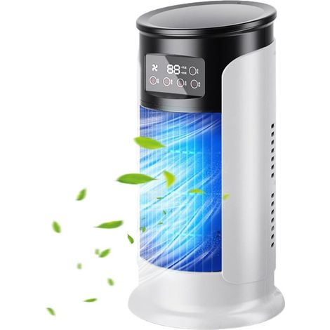 Mini ventilatore condizionatore d'aria personale USB, silenzioso, con timer, 300 ml, per camera da letto/esterno (1/5)