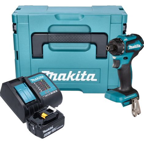 Makita DDF 083 SG1J Trapano avvitatore a batteria 18 V 40 Nm 1/4'' brushless + 1x batteria ricaricabile 6,0 Ah + caricabatterie + Makpac