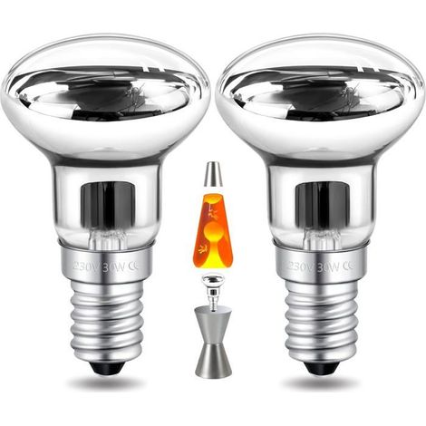 Ampoule R39 E14 Lot de 2 Verre réfléchissant Chauffage rapide 30 W Pour lampes à lave et lampes décoratives (1/5)