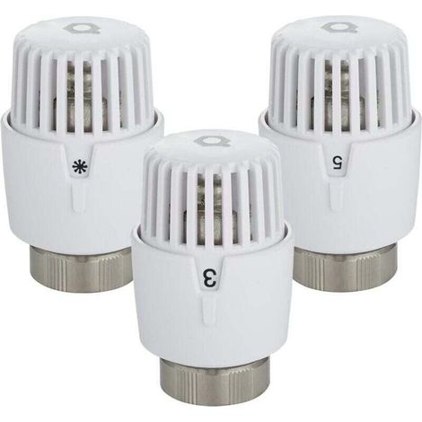 1x Radiator thermostat with series - precise thermostatic head with integrated sensor, frost protection and versatile adjustment for threaded valves M30 x 1.5 (1/4)