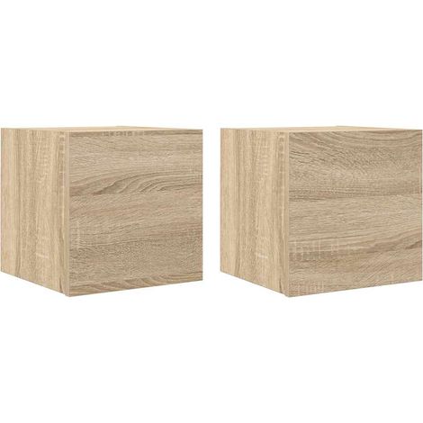 Meubles TV muraux 2 pcs Armoires TV suspendues - Chêne sonoma 30,5x30x30 cm fr2745 - Maison La Vie